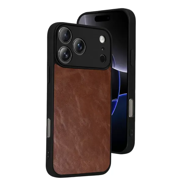 Apple İphone 17 Pro Aras Deri Kapak - Taba