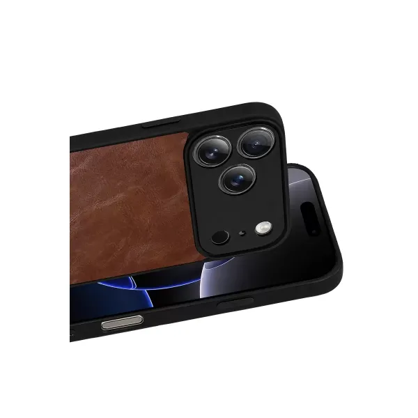Apple İphone 17 Pro Aras Deri Kapak - Taba
