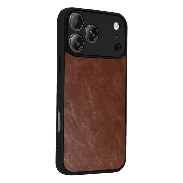 Apple İphone 17 Pro Aras Deri Kapak - Taba