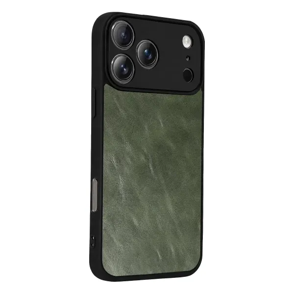 Apple İphone 17 Pro Aras Deri Kapak - Yeşil