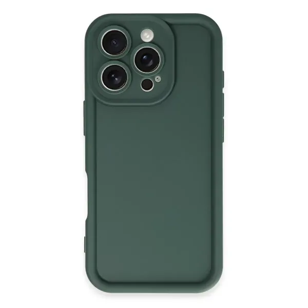 Apple İphone 16 Pro Max Kılıf Viera Silikon - Koyu Yeşil