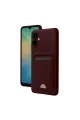 Samsung Galaxy A07 4g Kelvin Kartvizitli Silikon - Bordo