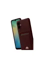 Samsung Galaxy A07 4g Kelvin Kartvizitli Silikon - Bordo