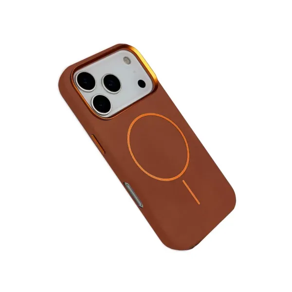 Joko Apple İphone 17 Pro Max Luno Deri Magsafe Kapak - Kahverengi