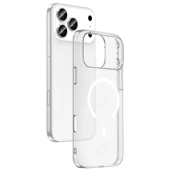 Apple İphone 17 Pro Max Combo Sert Şeffaf Magsafe Kapak - Şeffaf