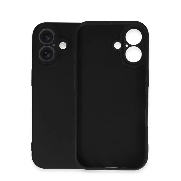 Apple İphone 16 Plus Kılıf Nano İçi Kadife Silikon - Siyah