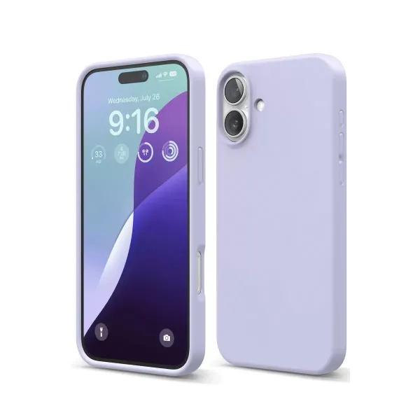 Apple İphone 16 Plus Kılıf Nano İçi Kadife Silikon - Lila
