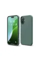 Apple İphone 16 Plus Kılıf Nano İçi Kadife Silikon - Koyu Yeşil