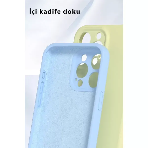 Apple İphone 16 Pro Kılıf Nano İçi Kadife Silikon - Mavi