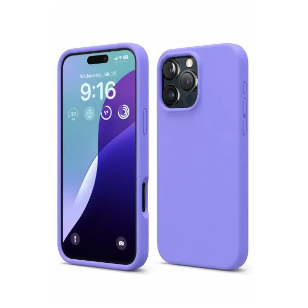 Apple İphone 16 Pro Max Kılıf Nano İçi Kadife Silikon - Lila