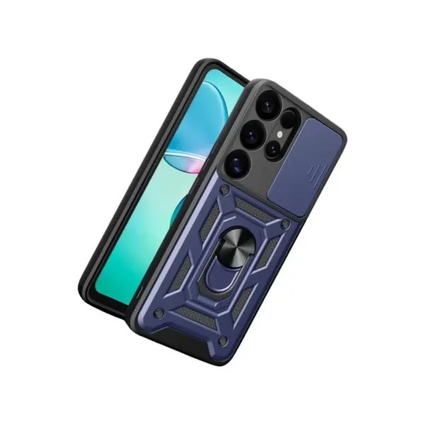 Samsung Galaxy S26 Ultra Pars Lens Yüzüklü Silikon - Lacivert