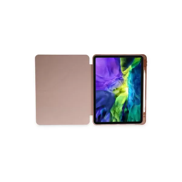 Apple İpad Pro 11 (2024) Kılıf Kalemlikli Mars Tablet Kılıfı - Rose Gold