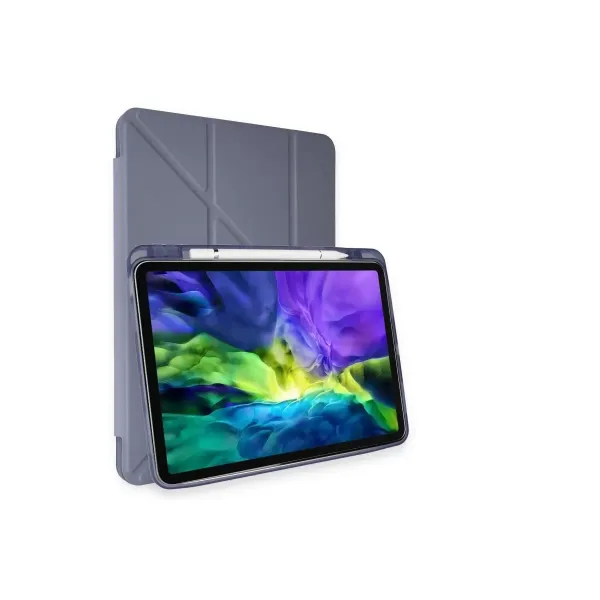 Apple İpad Pro 11 (2024) Kılıf Kalemlikli Mars Tablet Kılıfı - Lavender