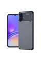 Samsung Galaxy A06 Kılıf Auto Focus Karbon Kapak - Lacivert