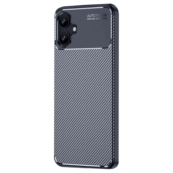 Samsung Galaxy A06 Kılıf Auto Focus Karbon Kapak - Lacivert