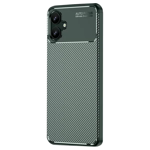 Samsung Galaxy A06 Kılıf Auto Focus Karbon Kapak - Koyu Yeşil