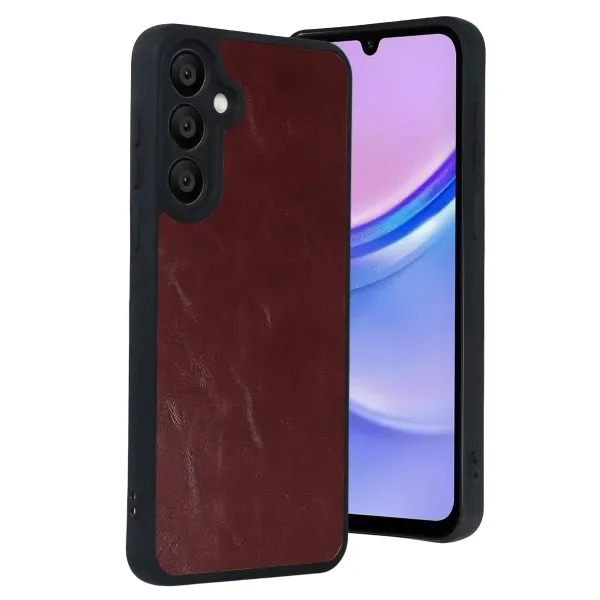 Samsung Galaxy A57 5g Aras Deri Kapak - Bordo