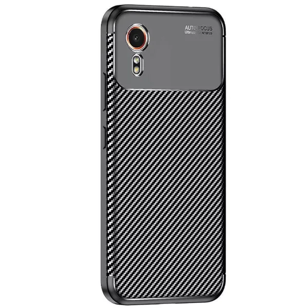 Samsung Galaxy Xcover 7 Kılıf Auto Focus Karbon Kapak - Siyah