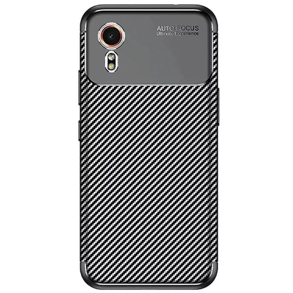 Samsung Galaxy Xcover 7 Kılıf Auto Focus Karbon Kapak - Siyah