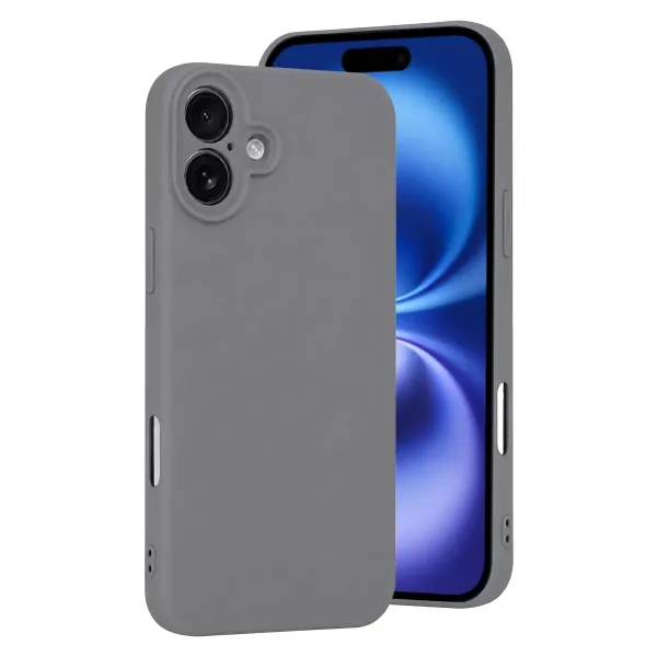 Apple İphone 16 Plus Kılıf First Silikon - Gri