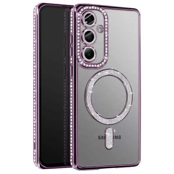 Joko Samsung Galaxy A57 5g Joke Simli Magneticsafe Kılıf - Derin Mor