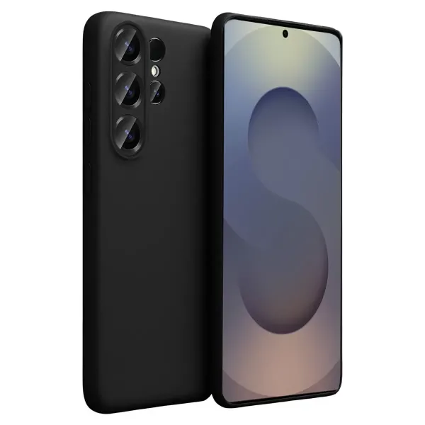 Samsung Galaxy S26 Ultra Nano İçi Kadife Silikon - Siyah