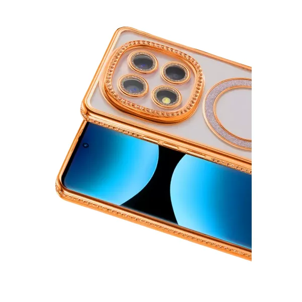Xiaomi Redmi Note 15 Pro 5g Joke Simli Magneticsafe Kılıf - Turuncu