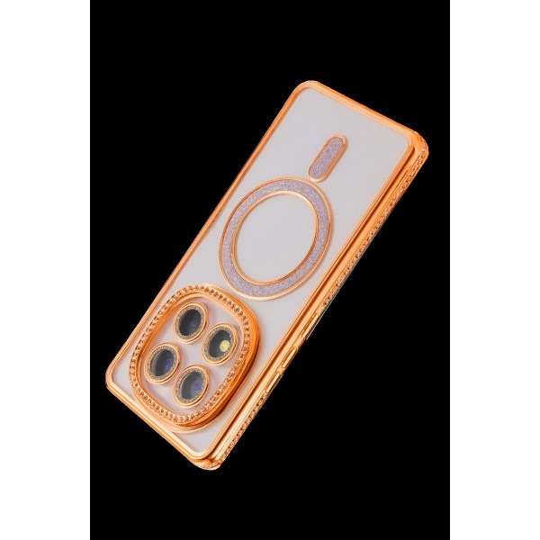 Xiaomi Redmi Note 15 Pro 5g Joke Simli Magneticsafe Kılıf - Turuncu