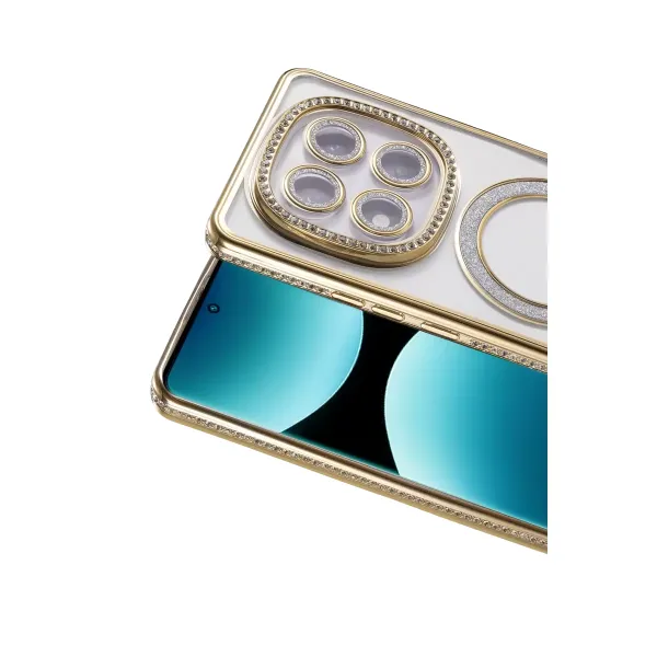 Xiaomi Redmi Note 15 Pro Plus 5g Joke Simli Magneticsafe Kılıf - Gold