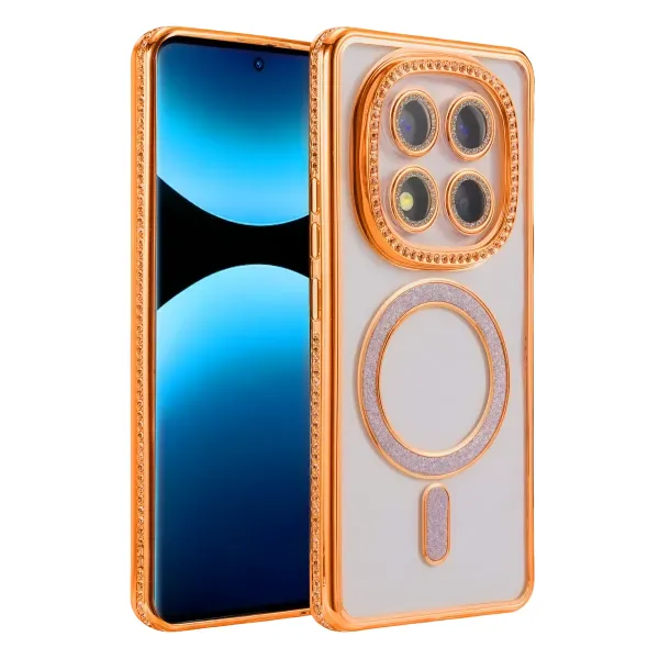 Xiaomi Redmi Note 15 Pro Plus 5g Joke Simli Magneticsafe Kılıf - Turuncu