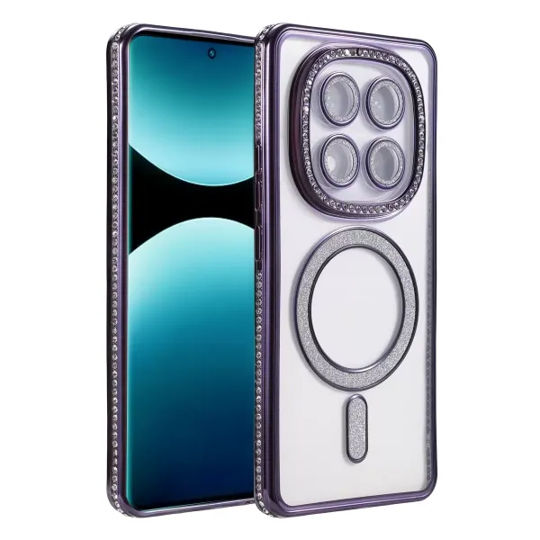 Xiaomi Redmi Note 15 4g Joke Simli Magneticsafe Kılıf - Derin Mor