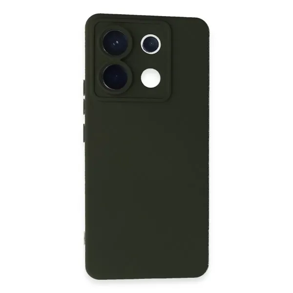 Xiaomi Redmi Note 13 Pro 5g Kılıf Nano İçi Kadife Silikon - Koyu Yeşil
