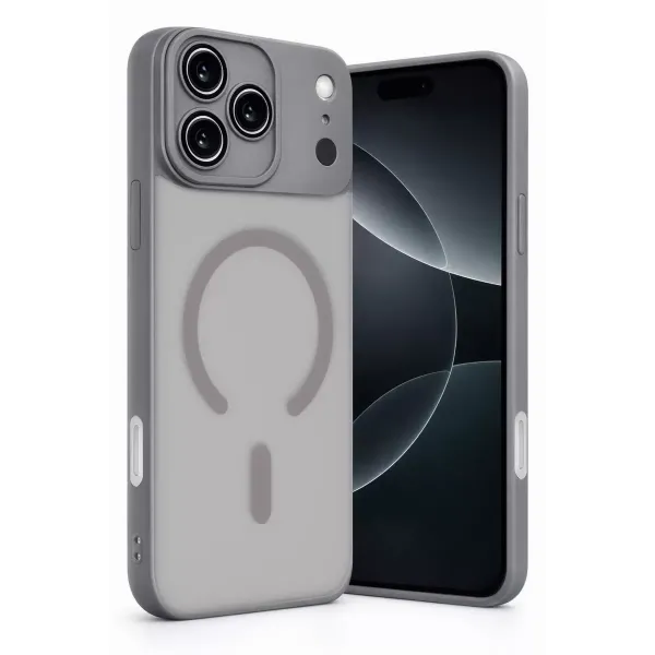 Apple İphone 17 Pro Max Jota Lensli Magsafe Kapak - Titan Gri