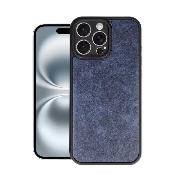 Apple İphone 16 Pro Kılıf Aras Deri Kapak - Lacivert