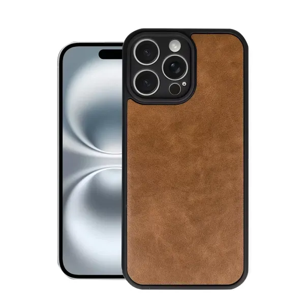 Apple İphone 16 Pro Kılıf Aras Deri Kapak - Taba