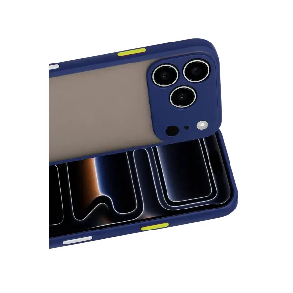 Apple İphone 17 Pro Max Kılıf Montreal Silikon Kapak - Lacivert