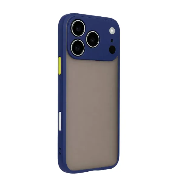 Apple İphone 17 Pro Max Kılıf Montreal Silikon Kapak - Lacivert