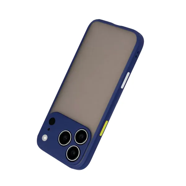 Apple İphone 17 Pro Max Kılıf Montreal Silikon Kapak - Lacivert