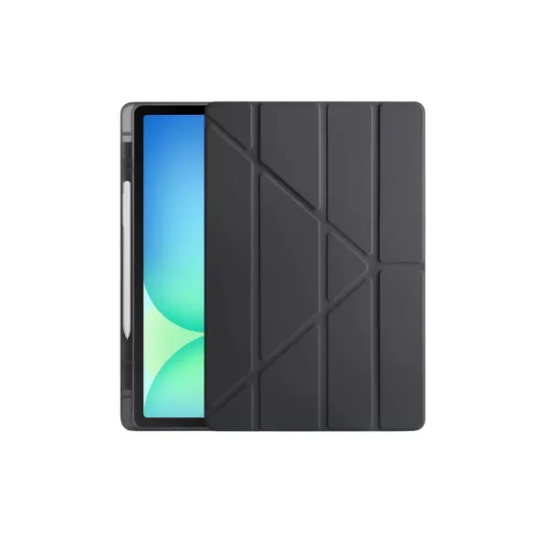 Apple İpad Pro 13 (2024) Kılıf Kalemlikli Hugo Tablet Kılıfı - Siyah