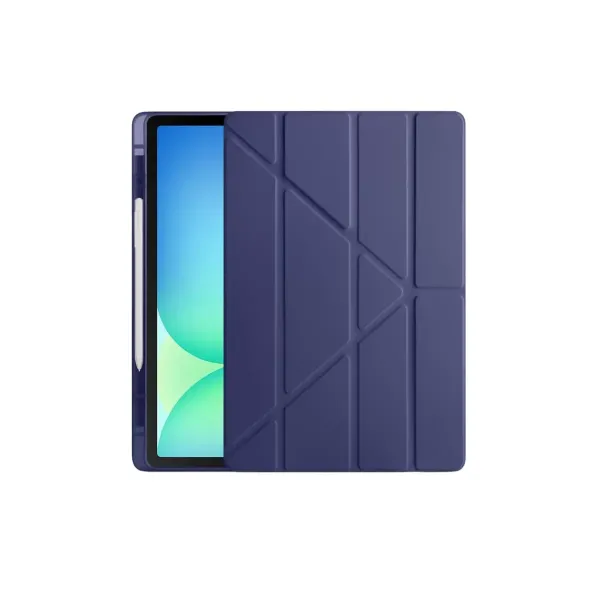 Apple İpad Pro 13 (2024) Kılıf Kalemlikli Hugo Tablet Kılıfı - Lacivert