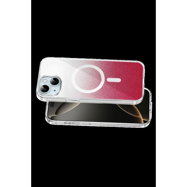 Onegif Apple İphone 14 Sora Simli Magsafe Kapak - Kırmızı