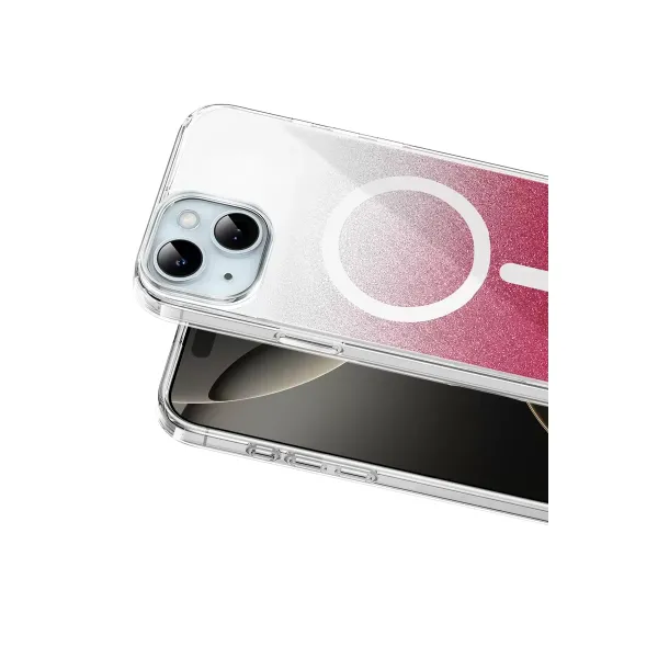 Onegif Apple İphone 15 Sora Simli Magsafe Kapak - Kırmızı