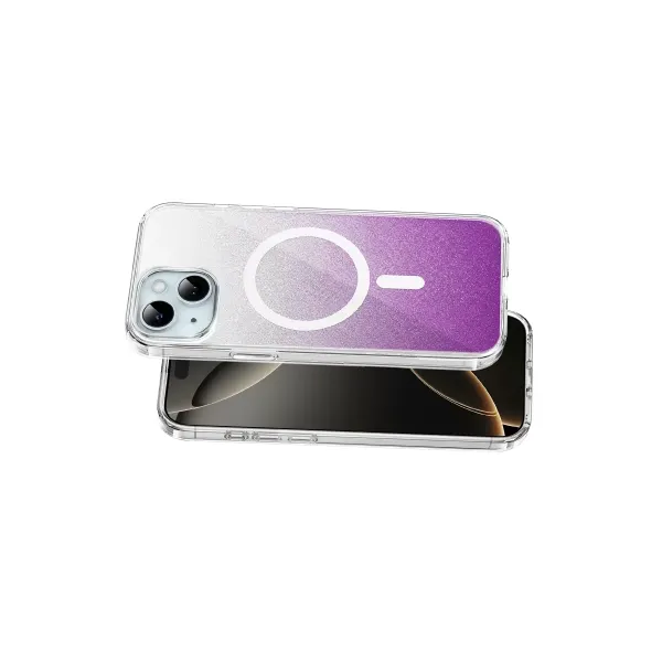 Onegif Apple İphone 15 Sora Simli Magsafe Kapak - Mor