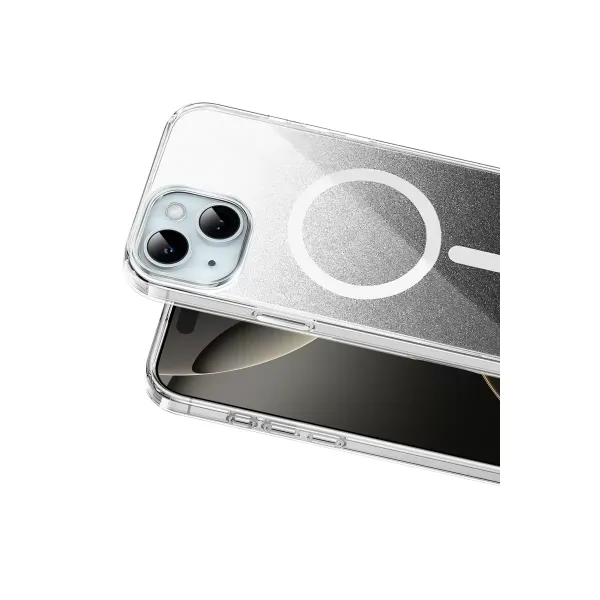 Onegif Apple İphone 15 Sora Simli Magsafe Kapak - Siyah
