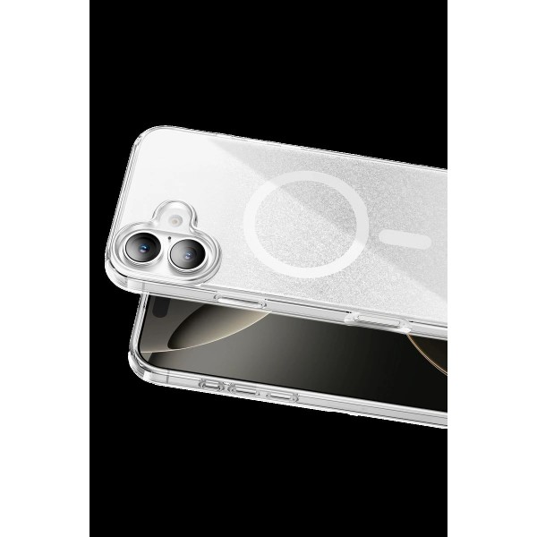 Onegif Apple İphone 16 Sora Simli Magsafe Kapak - Beyaz