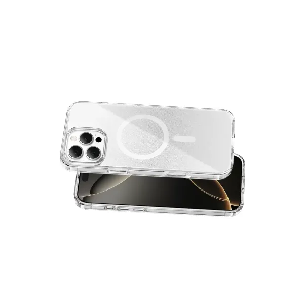 Onegif Apple İphone 16 Pro Max Sora Simli Magsafe Kapak - Beyaz