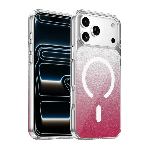 Onegif Apple İphone 17 Pro Sora Simli Magsafe Kapak - Kırmızı