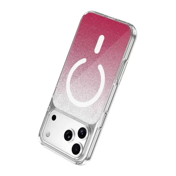 Onegif Apple İphone 17 Pro Sora Simli Magsafe Kapak - Kırmızı