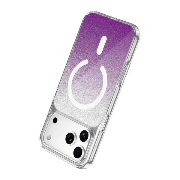 Onegif Apple İphone 17 Pro Sora Simli Magsafe Kapak - Mor