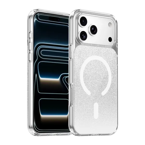 Onegif Apple İphone 17 Pro Max Sora Simli Magsafe Kapak - Beyaz